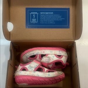 Stride Rite Pink and White Baby Walkers